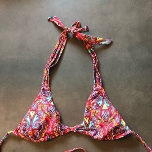 Padded paisley pattern bikini top